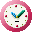 small, greyscale, clock image